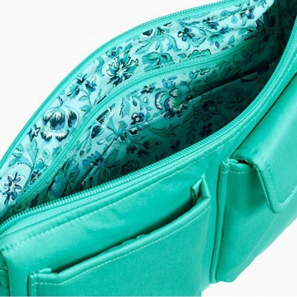 Vera Bradley Utility Small Crossbody Bag Turquoise Sky - Picture 6 of 12